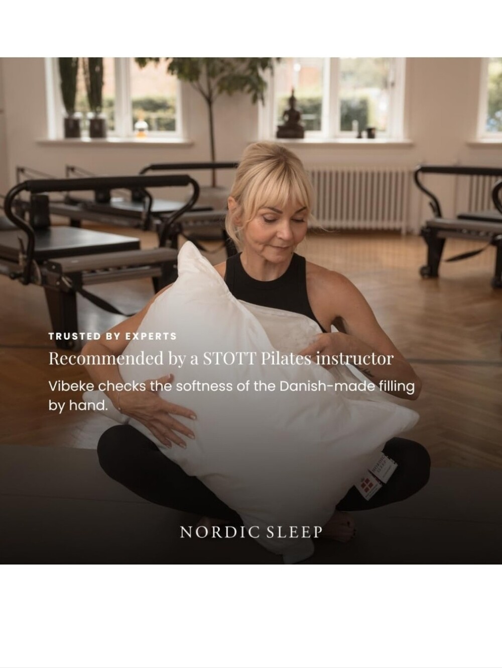 NIB Fossflakes Nordic Sleep Queen Pillow Adjustable Fill Made In Denmark Vegan - Picture 8 of 13